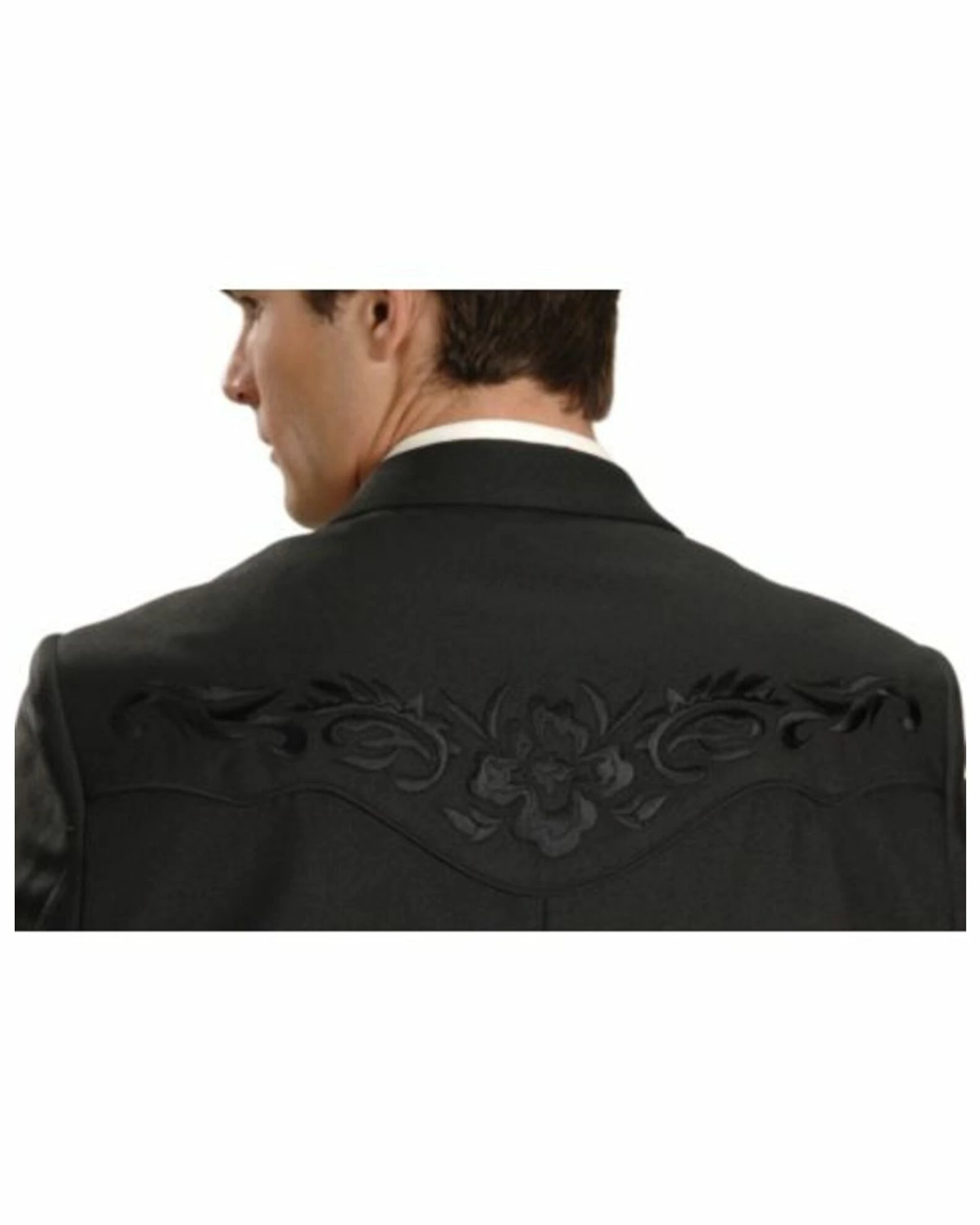 Scully Men's Floral Yoke Blazer - Tall Sizes (40T - 48T) Black 4 Scully Men's Floral Yoke Blazer - Tall Sizes (40T - 48T) Black - Image 2