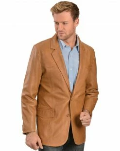 Scully Lamb Leather Blazer - Big For Men's Chestnut -Scully Shop 082623 203 D1
