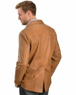 Scully Lamb Leather Blazer - Big For Men's Chestnut -Scully Shop 082623 203 P2