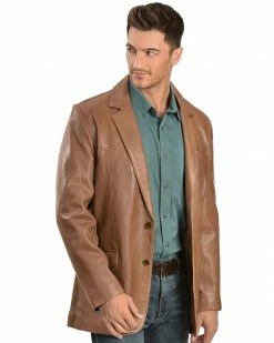 Scully Lamb Leather Blazer - Big For Men's Chestnut -Scully Shop 082623 210 P1