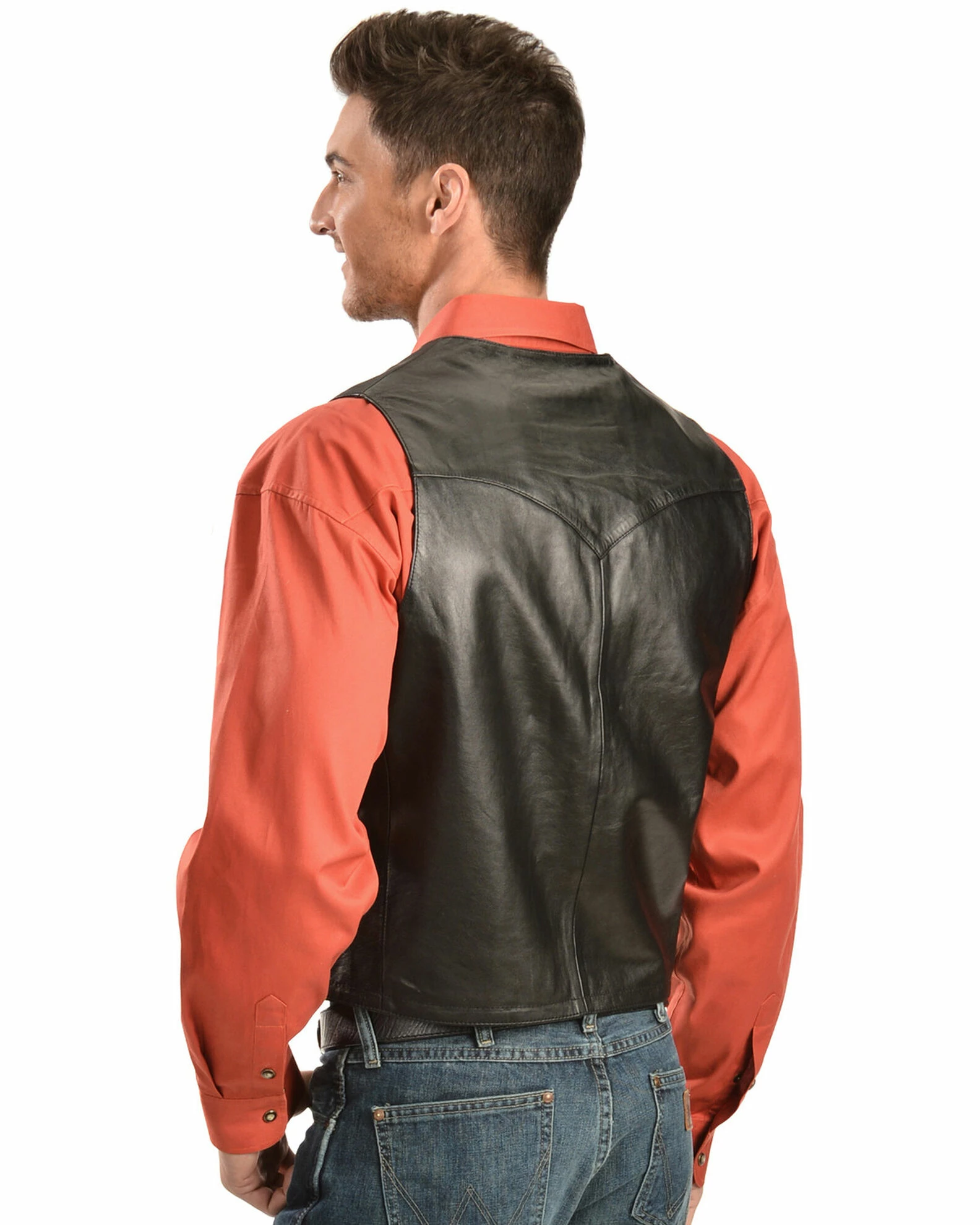 Scully Lamb Leather Vest - Big For Men's Black 5 Scully Lamb Leather Vest - Big For Men's Black - Image 3