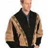 Scully Men's Two-Toned Boar Suede Rodeo Jacket Black -Scully Shop 082782 89 P1