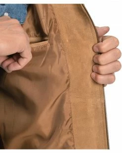 Scully Men's Boar Suede Fringe Jacket Bourbon -Scully Shop 082801 N4 D3