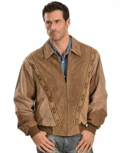 Scully Boar Suede Leather Arena Jacket For Men's Cafe