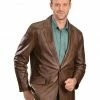 Scully Lamb Leather Blazer - Reg  For Men's Chocolate -Scully Shop 082874 47 P1