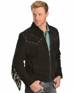 Scully Boar Suede Fringe Jacket For Men's