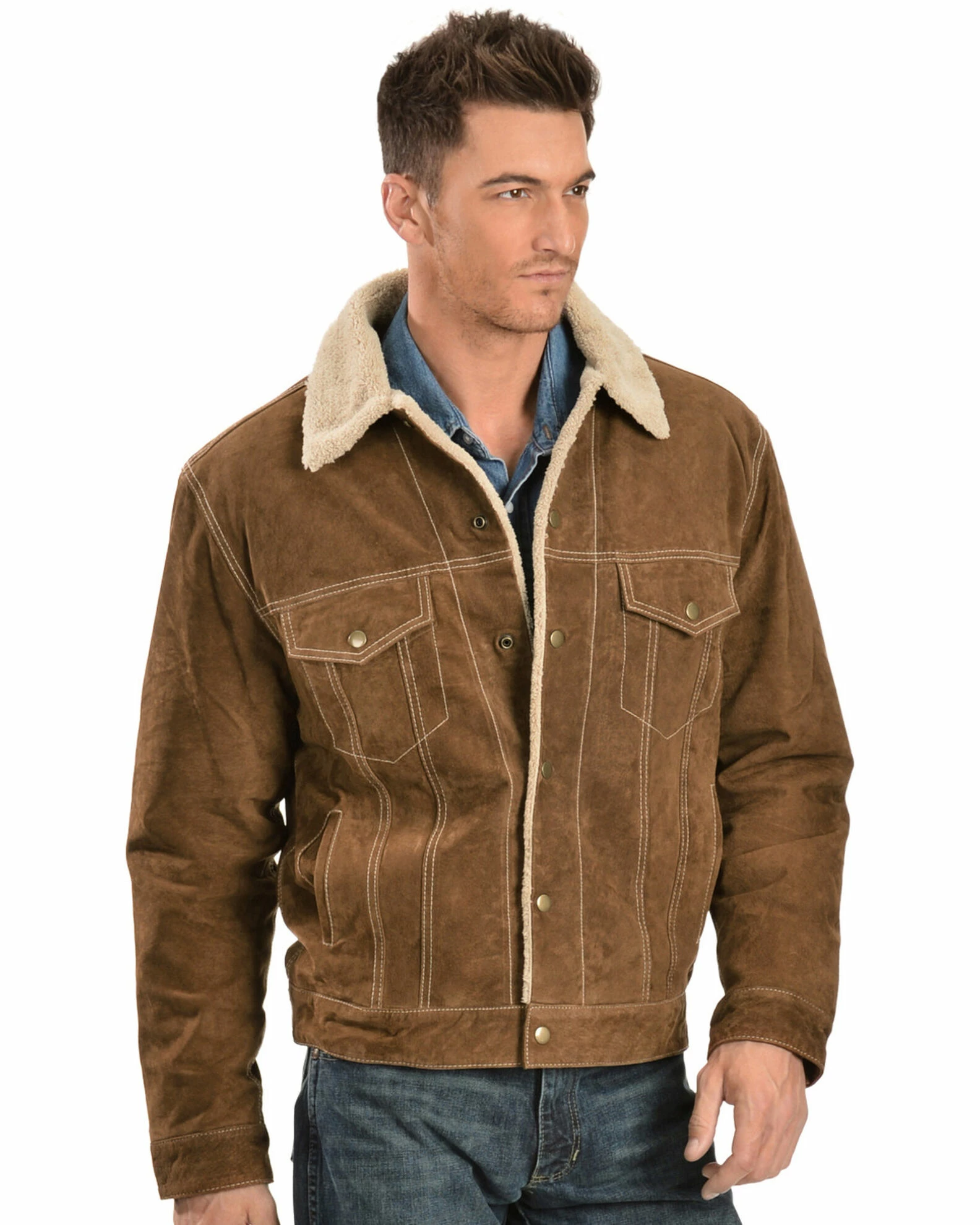 Scully Men's Boar Suede Pilot Jacket Black 3 Scully Men's Boar Suede Pilot Jacket Black - Image 2