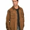 Scully Suede Leather Western Shirt For Men's Brown -Scully Shop 082A37 41 P1