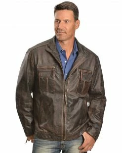 Scully Vintage Lamb Jacket For Men's Black