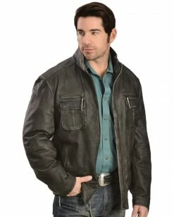 Scully Vintage Lamb Jacket For Men's Black -Scully Shop 082A40 89 P1