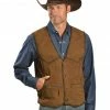 Scully Suede Leather Vest For Men's Brown -Scully Shop 082A45 41 P1
