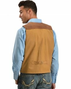 Scully Concho Leather Vest For Men's Brown -Scully Shop 082A46 41 P2