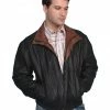Scully Double Collar Leather Jacket - Tall For Men's Black -Scully Shop 082B14 89 P1