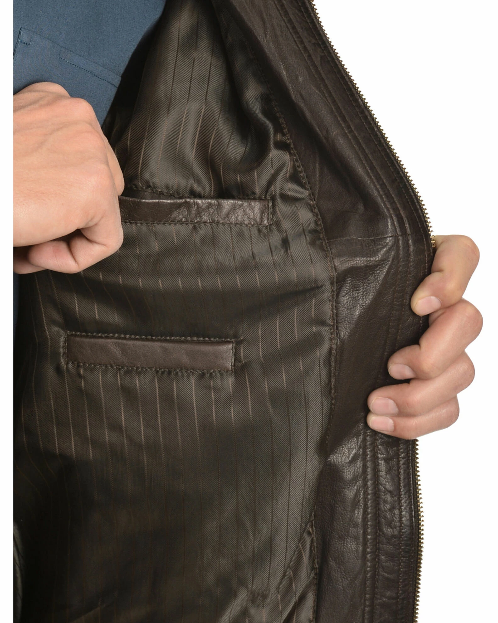 Scully Premium Lambskin Jacket - Tall For Men's Chocolate 6 Scully Premium Lambskin Jacket - Tall For Men's Chocolate - Image 4