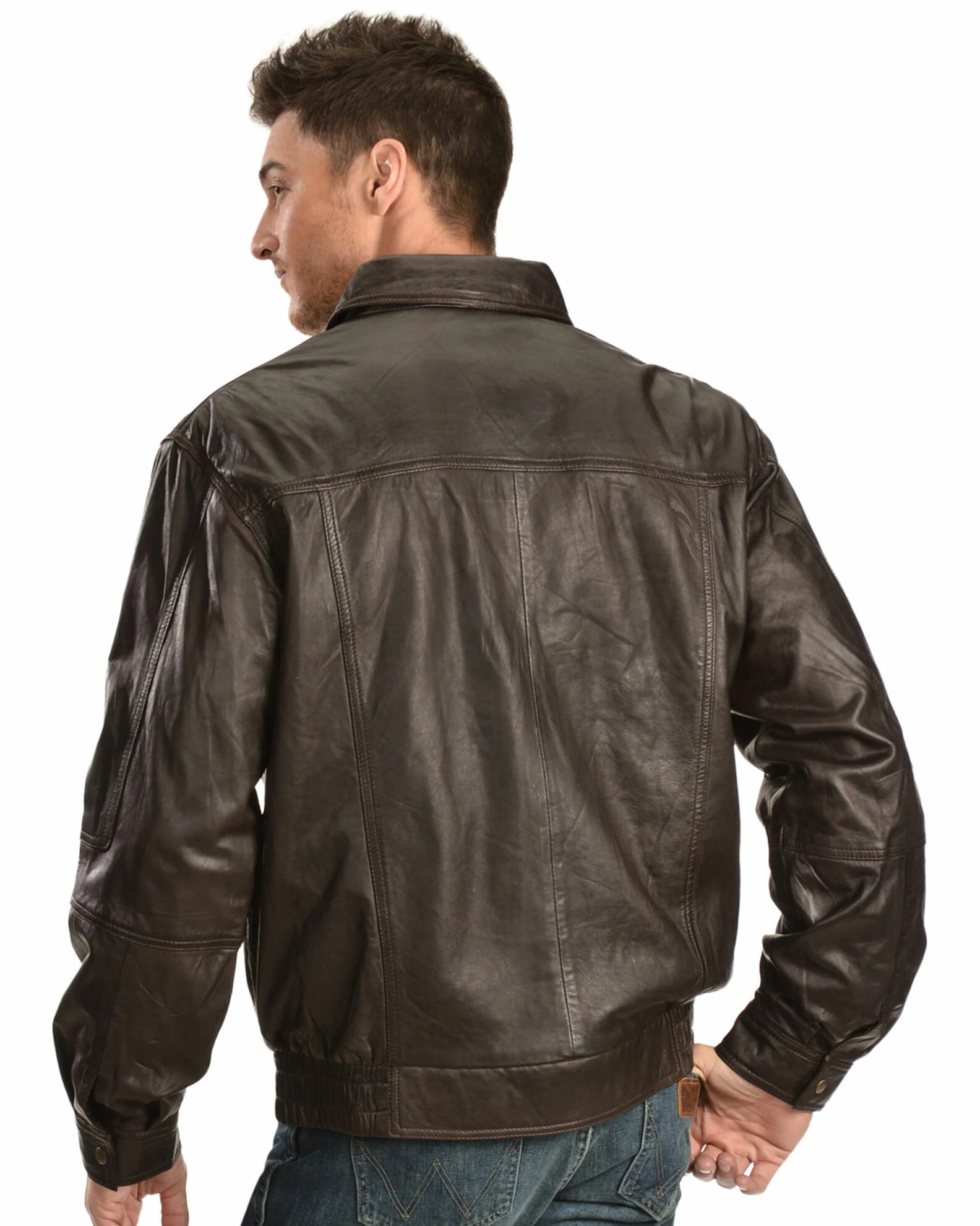 Scully Premium Lambskin Jacket - Tall For Men's Chocolate 5 Scully Premium Lambskin Jacket - Tall For Men's Chocolate - Image 3