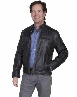 Scully Men's Hand Finished Lamb Jacket Grey -Scully Shop 082F13 80 P1 1