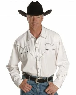 Scully White Retro Western Shirt - Big & Tall For Men's