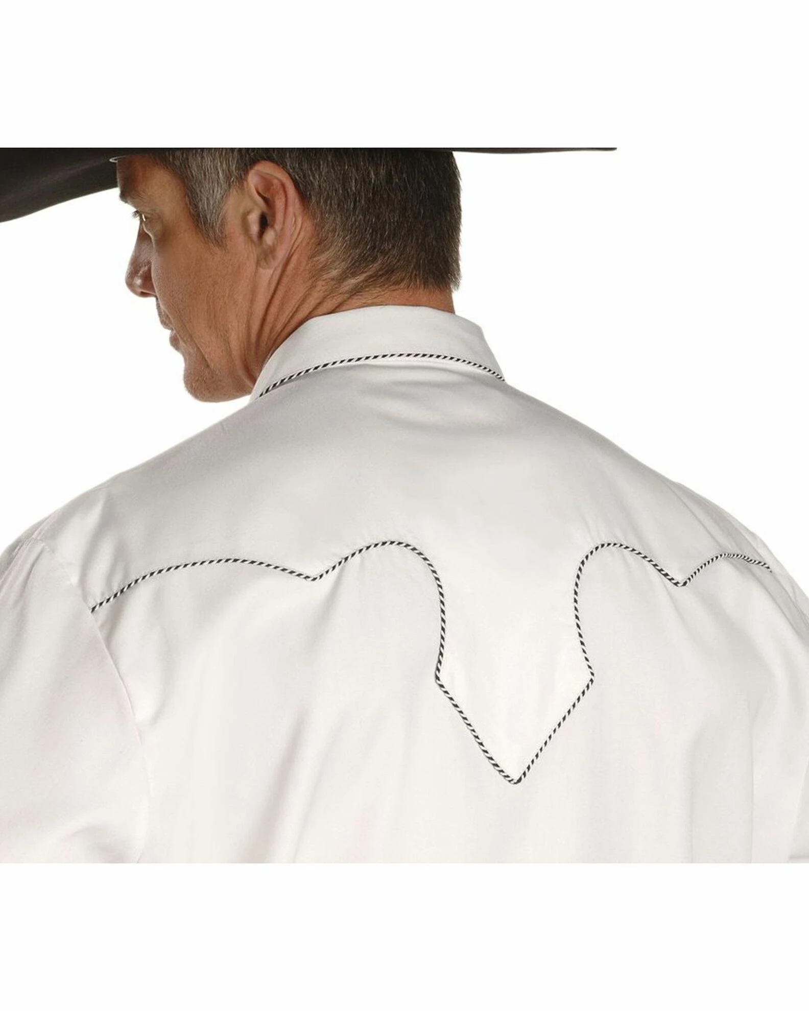 Scully White Retro Western Shirt - Big & Tall For Men's 4 Scully White Retro Western Shirt - Big & Tall For Men's - Image 2