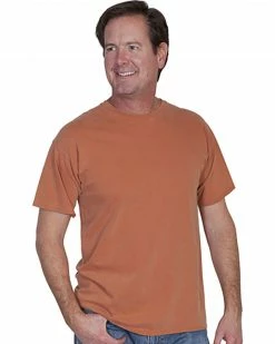 Scully Men's Red Basic Crew Neck T-Shirt