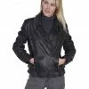 Scully Women's Black Motorcycle Leather Jacket 2 Scully Women's Black Motorcycle Leather Jacket -Scully Shop 2000280512 001 P1