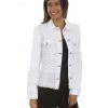 Scully Women's Georgette Ruffle Denim Jacket White -Scully Shop 2000280566 100 P1
