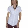 Cantina By Scully Women's White Embroidered Short Sleeve Shirt -Scully Shop 2000281251 100 P1