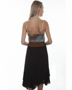 Honey Creek By Scully Women's Black Crochet Belt Maxi Skirt  -Scully Shop 2000281320 001 P2