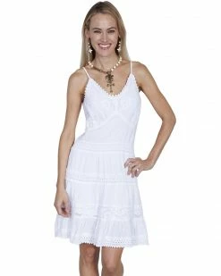 Cantina By Scully Women's White Spaghetti Strap Dress 9 Cantina By Scully Women's White Spaghetti Strap Dress -Scully Shop 2000281416 100 P1 1