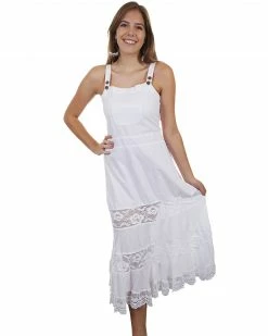 Scully Shop 29 Cantina By Scully Women's White Front Pocket Maxi Dress