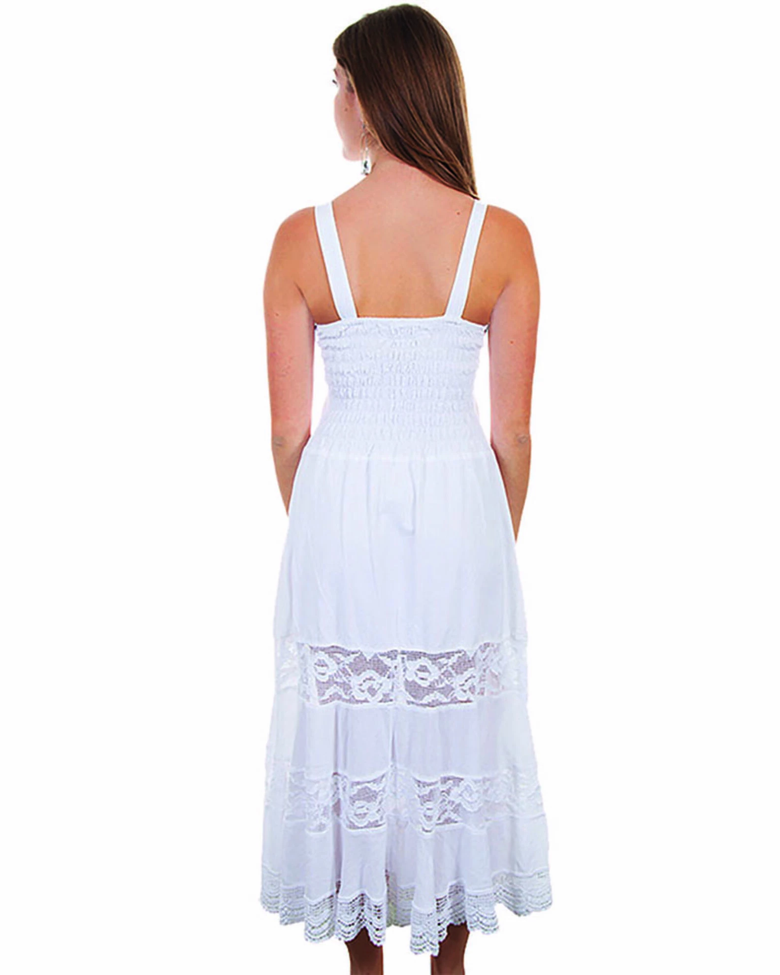 Cantina By Scully Women's White Front Pocket Maxi Dress 4 Cantina By Scully Women's White Front Pocket Maxi Dress - Image 2