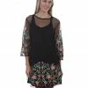 Honey Creek By Scully Women's Mesh Embroidered Dress Black 1 Honey Creek By Scully Women's Mesh Embroidered Dress Black -Scully Shop 2000281427 001 P1