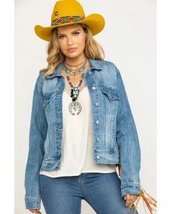 Honey Creek By Scully Women's Colorful Fringe Denim Jacket Blue 13 Honey Creek By Scully Women's Colorful Fringe Denim Jacket Blue -Scully Shop 2000284397 400 P5