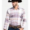 Scully Signature Soft Series Men's Large Plaid Snap Long Sleeve Western Shirt Brown 2 Scully Signature Soft Series Men's Large Plaid Snap Long Sleeve Western Shirt Brown -Scully Shop 2000286288 200 P1