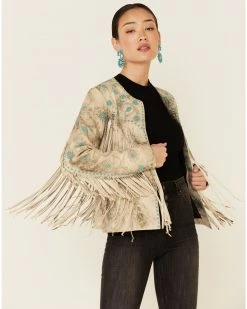 Scully Women's Vintage Cream Fringe Jacket  White -Scully Shop 2000324441 100 P1 1