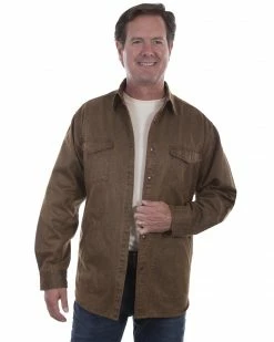 Scully Men's Mole Skin Shirt Jacket Black 9 Scully Men's Mole Skin Shirt Jacket Black -Scully Shop 2000329682 203 P1