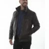 Scully Men's Double Collar Leather Jacket  Chocolate -Scully Shop 2000329702 240 P1