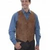 Scully Men's Vintage Leather Brown Western Vest -Scully Shop 2000329705 200 P1
