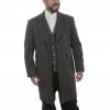 Scully Men's Leather Old West Black Striped Frock Coat -Scully Shop 2000329723 001 P1
