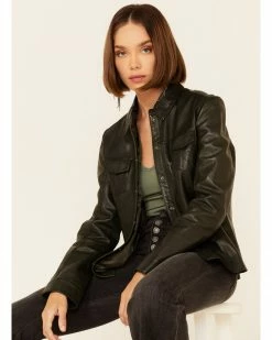 Scully Women's Rich Lamb Lined Snap-Front Leather Shirt Jacket Cognac 15 Scully Women's Rich Lamb Lined Snap-Front Leather Shirt Jacket Cognac -Scully Shop 2000348609 341 P1
