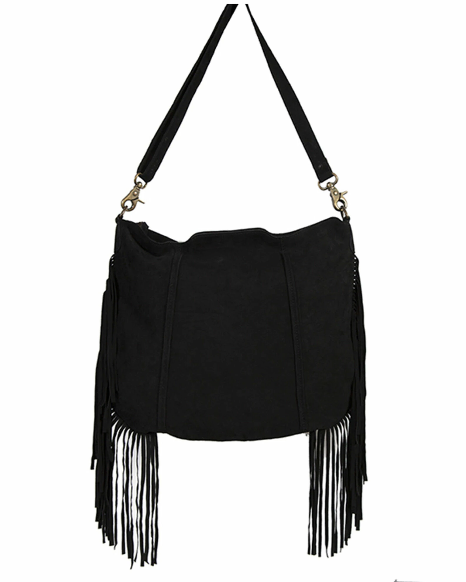 Scully Women's Black Side Fringe Handbag 4 Scully Women's Black Side Fringe Handbag - Image 2