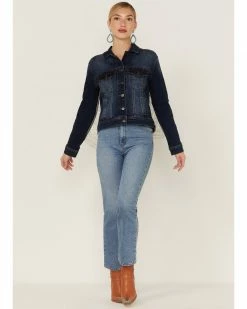 Scully Women's Rhinestone Fringe Denim Jacket Blue 10 Scully Women's Rhinestone Fringe Denim Jacket Blue -Scully Shop 2000363825 400 P4