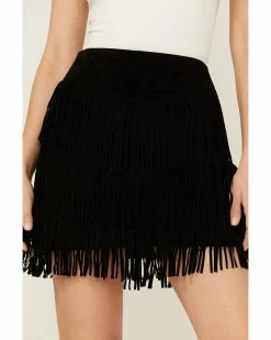 Scully Women's Fringe Tiered Suede Mini Skirt -Scully Shop 2000363826 001 P2