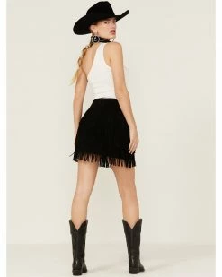 Scully Women's Fringe Tiered Suede Mini Skirt -Scully Shop 2000363826 001 P3