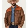 Scully Men's Color Block Leather Jacket Tan -Scully Shop 2000377878 280 P1