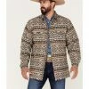 Scully Men's Southwestern Stripe Print Jacquard Shacket Tan 1 Scully Men's Southwestern Stripe Print Jacquard Shacket Tan -Scully Shop 2000377880 280 P1