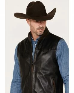 Scully Men's Zip-Up Leather Vest Black 8 Scully Men's Zip-Up Leather Vest Black -Scully Shop 2000377887 001 P2