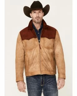 Scully Men's Burnished Suede Color Block Jacket Tan 11 Scully Men's Burnished Suede Color Block Jacket Tan -Scully Shop 2000377890 280 P1 1