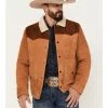 Scully Men's Suede Color Block Jacket Tan 1 Scully Men's Suede Color Block Jacket Tan -Scully Shop 2000377892 280 P1