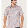 Scully Men's Birds Of Paradise Floral Print Short Sleeve Button-Down Western Shirt Red 2 Scully Men's Birds Of Paradise Floral Print Short Sleeve Button-Down Western Shirt Red -Scully Shop 2000377895 600 P1