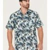 Scully Men's Palm Trees Floral Print Short Sleeve Button-Down Western Shirt White 1 Scully Men's Palm Trees Floral Print Short Sleeve Button-Down Western Shirt White -Scully Shop 2000377896 100 P1